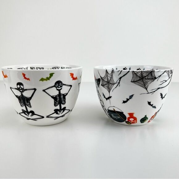 2 Portobello Wicked Witch Dalmatian and Halloween Skeleton Speak No Evil Mugs - Picture 3 of 8
